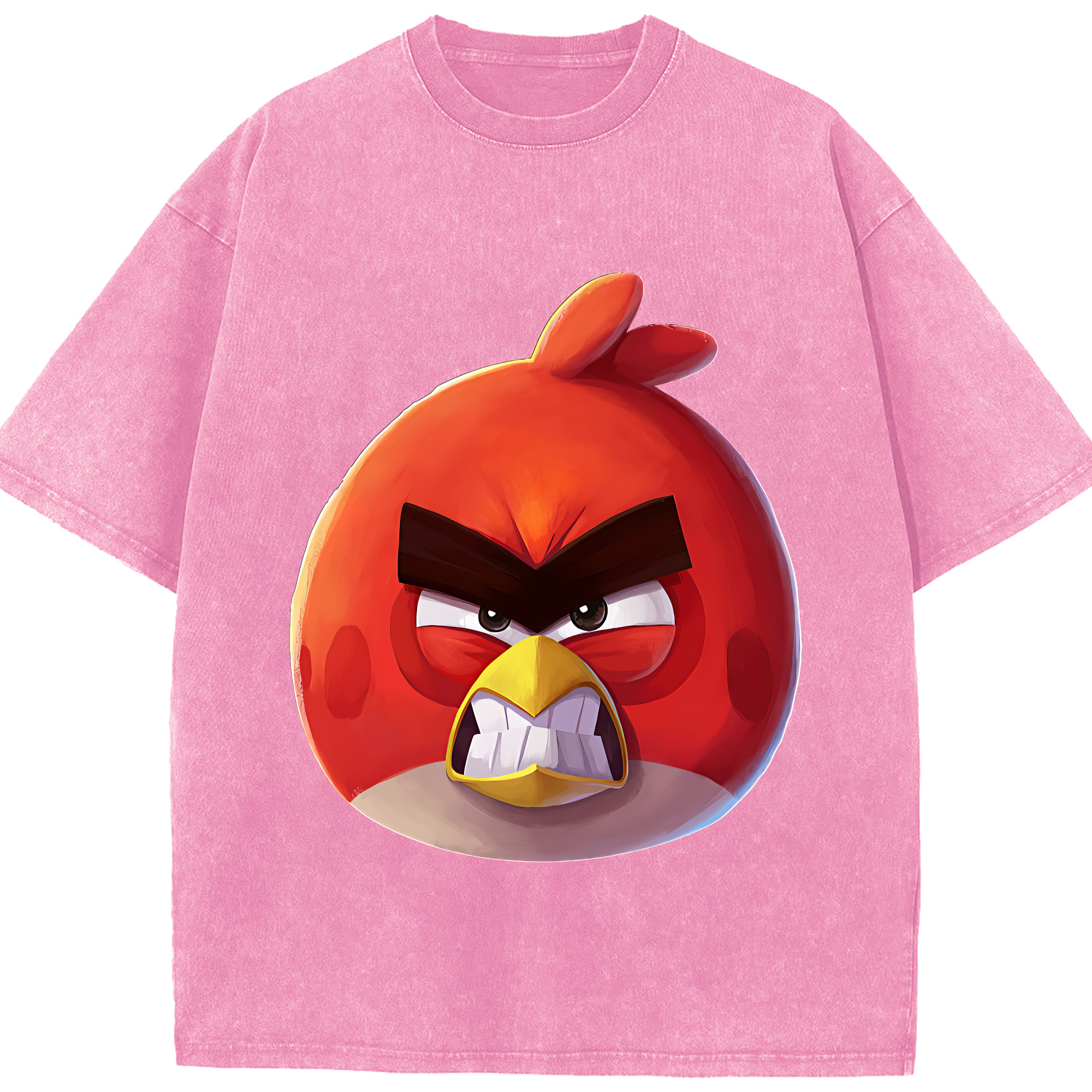（画像用） Angry Birds アングリーバード 綿100% ヴィンテージ風 半袖Tシャツ（フロントプリント）